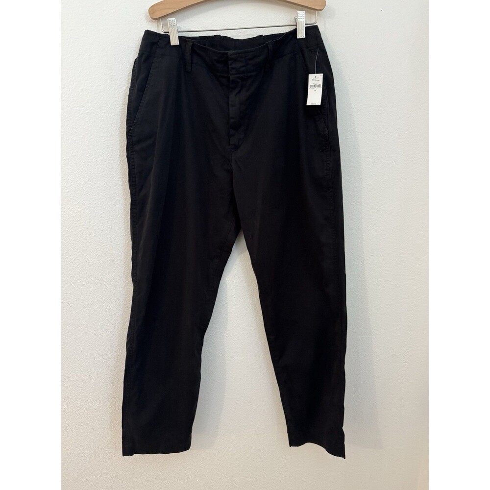 Gap Pants Womens 12 Downtown Khaki Taper Leg NEW With Tags Black Stretch Casual
